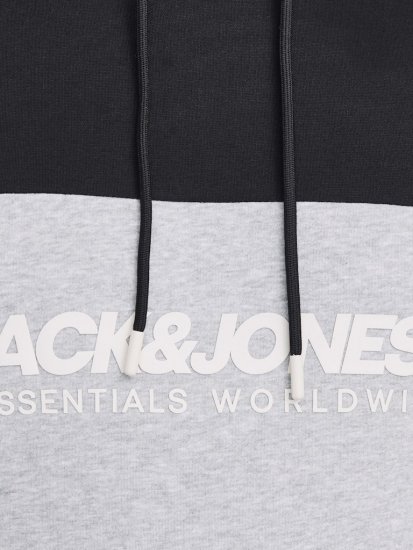 Jack & Jones LEGACY 2 Color Hoodie Black - Суичъри & cуичъри с качулка - мъжки суичъри големи размери