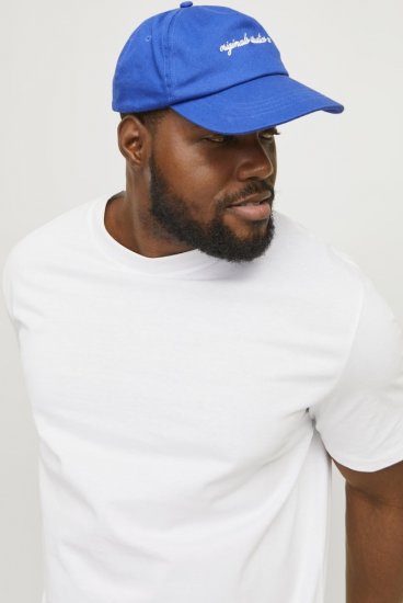 Jack & Jones BRADLEY T-Shirt White - Тениски - мъжки тениски големи размери