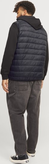 Jack & Jones SPRINT BODYWARMER With Collar Black - Якета - мъжки якета големи размери