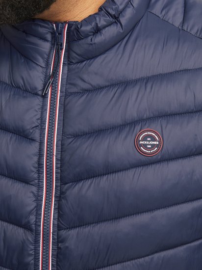 Jack & Jones SPRINT True Red Stitches BODYWARMER Navy Blazer - Якета - мъжки якета големи размери