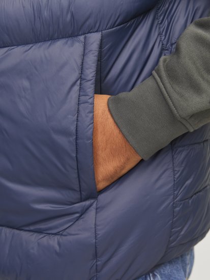 Jack & Jones SPRINT True Red Stitches BODYWARMER Navy Blazer - Якета - мъжки якета големи размери
