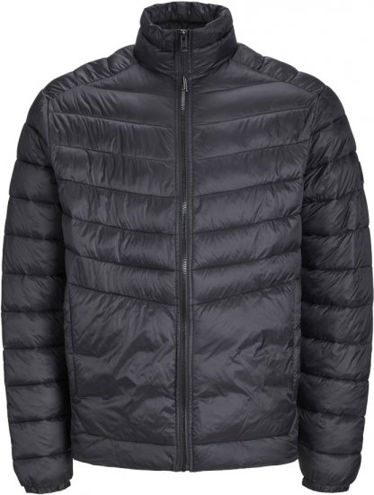 Jack & Jones SPRINT Quilted Collar Jacket Black - Якета - мъжки якета големи размери