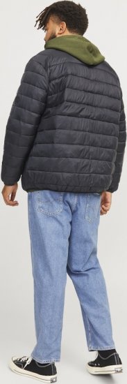 Jack & Jones SPRINT Quilted Collar Jacket Black - Якета - мъжки якета големи размери
