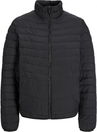 Jack & Jones STATE Puffer Jacket With Collar Black - Якета - мъжки якета големи размери