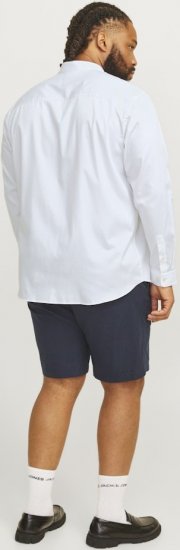 Jack & Jones ARMA LS Shirt White - Ризи - мъжки ризи големи размери