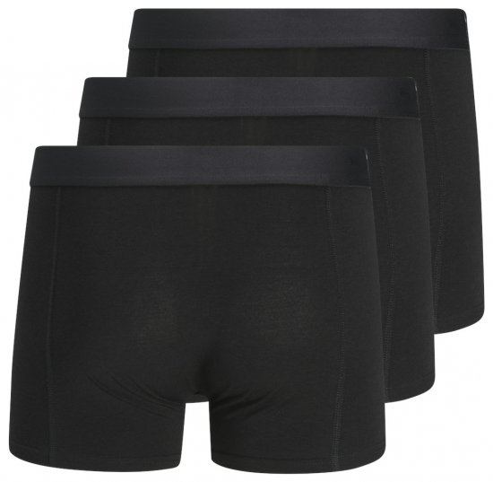 Jack & Jones BASIC BAMBOO Trunks 3-Pack Black - Бельо & Бански шорти - Мъжко бельо големи размери