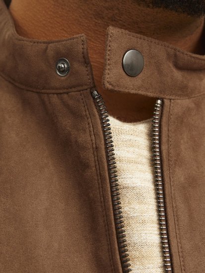 Jack & Jones DYLAN Clean Jacket Brown - Якета - мъжки якета големи размери