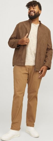 Jack & Jones DYLAN Clean Jacket Brown - Якета - мъжки якета големи размери