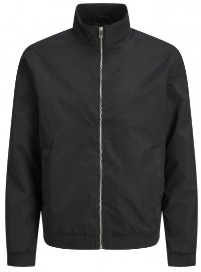Jack & Jones JJROY HARRINGTON BOMBER Jacket Black - Якета - мъжки якета големи размери