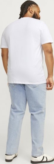 Jack & Jones CORP Logo Play 5 T-Shirt White - Тениски - мъжки тениски големи размери