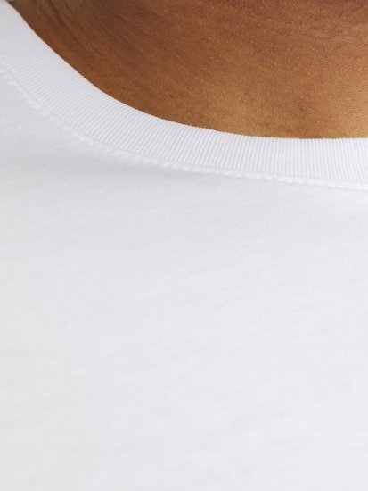 Jack & Jones CORP Logo Play 5 T-Shirt White - Тениски - мъжки тениски големи размери