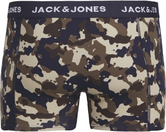 Jack & Jones JACCAMOFLAGE Trunks 3-Pack Navy Blazer - Бельо & Бански шорти - Мъжко бельо големи размери