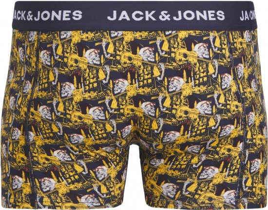 Jack & Jones SKULLROCK Trunks 3-Pack Navy Blazer - Бельо & Бански шорти - Мъжко бельо големи размери