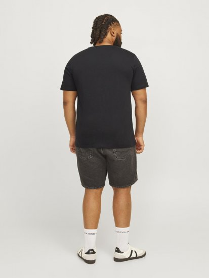 Jack & Jones JJSKULL ROCK T-Shirt Black - Тениски - мъжки тениски големи размери