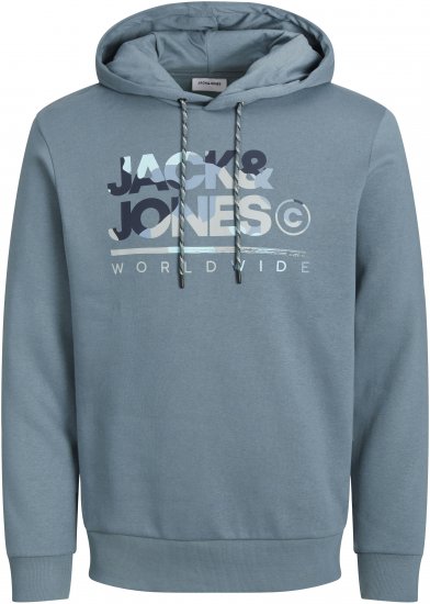 Jack & Jones JJLUKE Hoodie Goblin Blue - Суичъри & cуичъри с качулка - мъжки суичъри големи размери