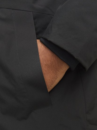 Jack & Jones PAYNE Windproof Parka Black - Якета - мъжки якета големи размери