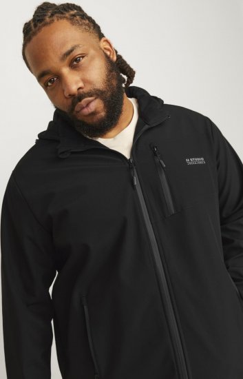 Jack & Jones JJTAYLOR Softshell Jacket Black - Якета - мъжки якета големи размери