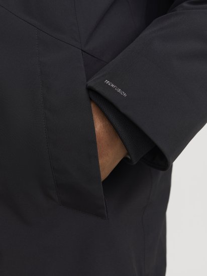 Jack & Jones KEEN Windproof Parka Black - Якета - мъжки якета големи размери