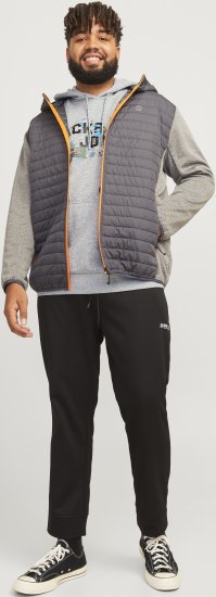 Jack & Jones JCOOUTDOOR Hoodie Light Grey - Суичъри & cуичъри с качулка - мъжки суичъри големи размери
