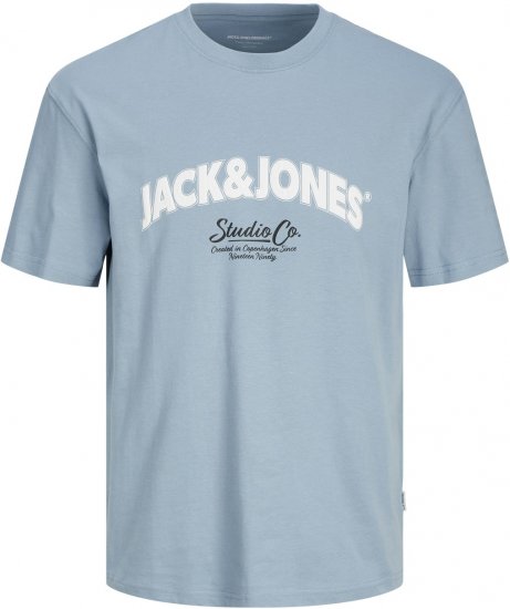 Jack & Jones JORBRONX T-Shirt Light Blue - Тениски - мъжки тениски големи размери