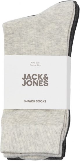 Jack & Jones RAFAEL Socks 3-Pack Grey - Бельо & Бански шорти - Мъжко бельо големи размери