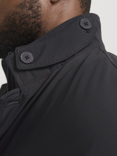 Jack & Jones REMY Windproof Water-resistant Softshell Jacket Black - Якета - мъжки якета големи размери