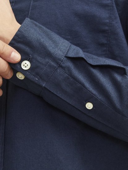 Jack & Jones Brook Oxford Long Sleeve Shirt Navy Blazer - Ризи - мъжки ризи големи размери