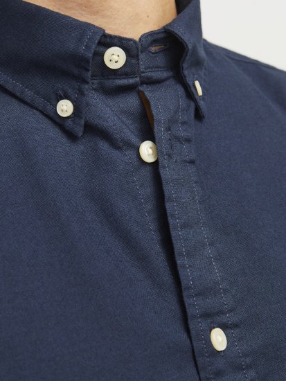 Jack & Jones Brook Oxford Long Sleeve Shirt Navy Blazer - Ризи - мъжки ризи големи размери