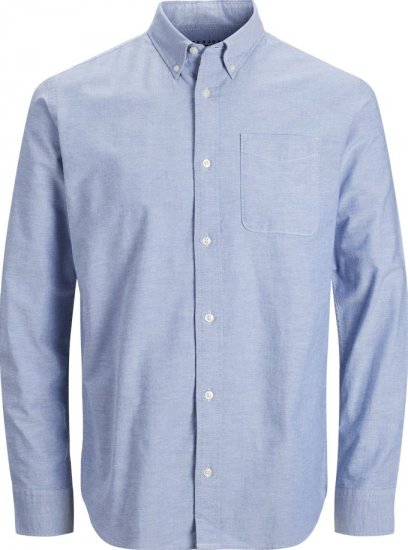 Jack & Jones Brook Oxford Long Sleeve Shirt Cashmere Blue - Ризи - мъжки ризи големи размери