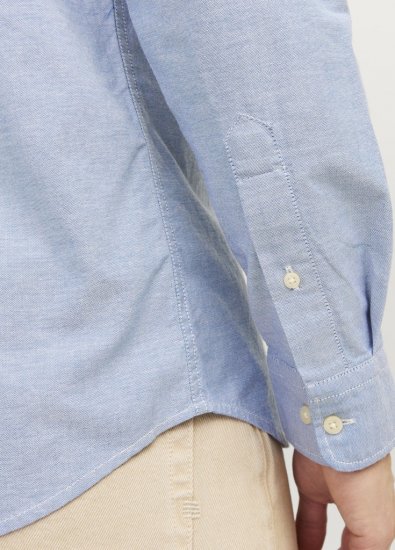 Jack & Jones Brook Oxford Long Sleeve Shirt Cashmere Blue - Ризи - мъжки ризи големи размери