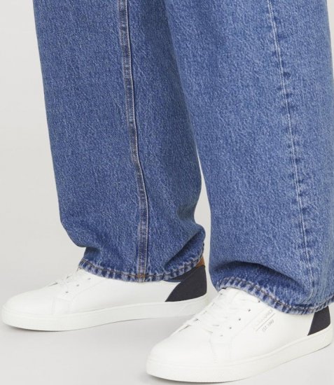 Jack & Jones Jordan Sneakers Bright White/NAVY BLAZER - Мъжки oбувки 40-52 - 