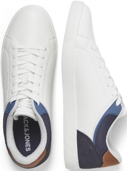 Jack & Jones Jordan Sneakers Bright White/NAVY BLAZER - Мъжки oбувки 40-52 - 