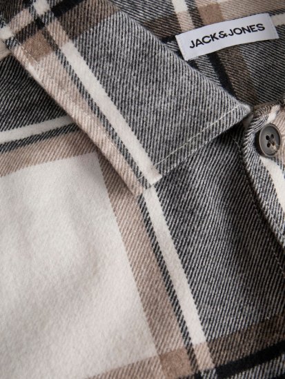 Jack & Jones Charge Overshirt Long Sleeve Crockery - Ризи - мъжки ризи големи размери