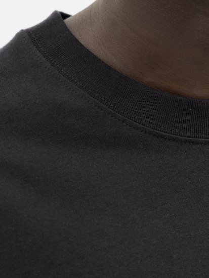 Jack & Jones Norrebro Crew Neck Long Sleeve T-Shirt Black - Тениски - мъжки тениски големи размери