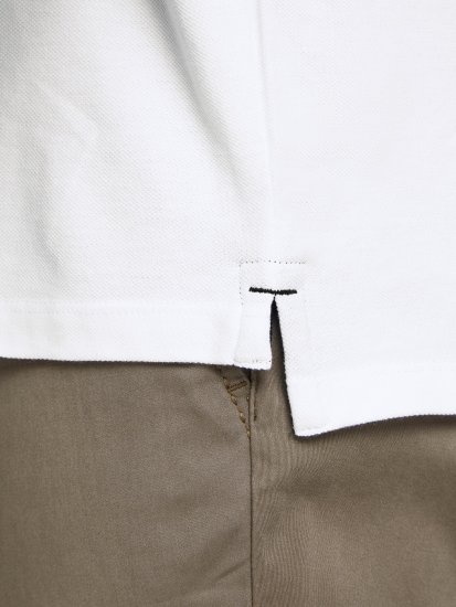 Jack & Jones PAULOS Short Sleeve Polo White/PS - Поло тениски - мъжки тениски с яка големи размери