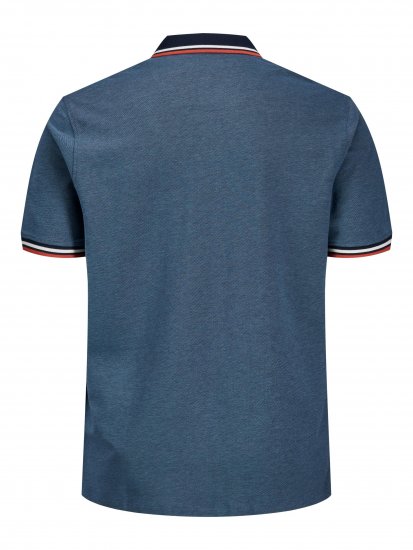 Jack & Jones Paulos Polo Denim Blue - Поло тениски - мъжки тениски с яка големи размери