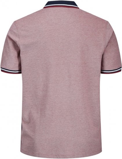 Jack & Jones PAULOS Short Sleeve Polo Rio Red/PS - Поло тениски - мъжки тениски с яка големи размери