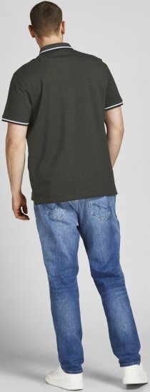 Jack & Jones PAULOS Short Sleeve Polo Green/PLAY 1 - Поло тениски - мъжки тениски с яка големи размери