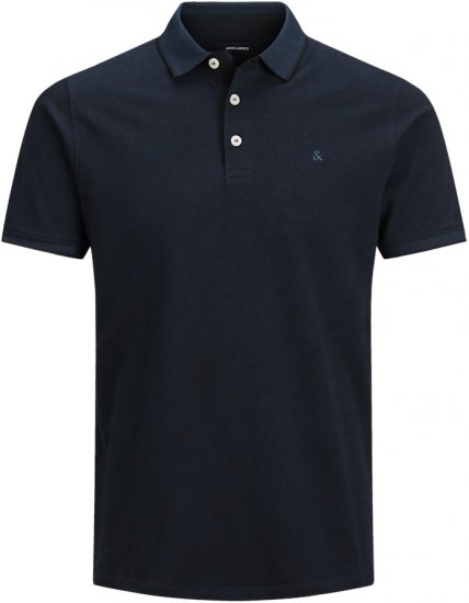 Jack & Jones PAULOS Short Sleeve Polo Dark Navy/PS - Поло тениски - мъжки тениски с яка големи размери