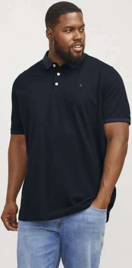 Jack & Jones PAULOS Short Sleeve Polo Dark Navy/PS - Поло тениски - мъжки тениски с яка големи размери