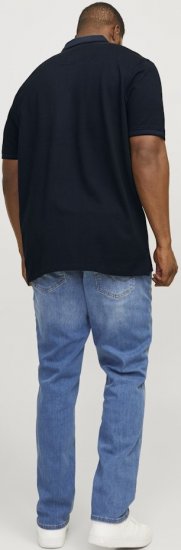 Jack & Jones PAULOS Short Sleeve Polo Dark Navy/PS - Поло тениски - мъжки тениски с яка големи размери
