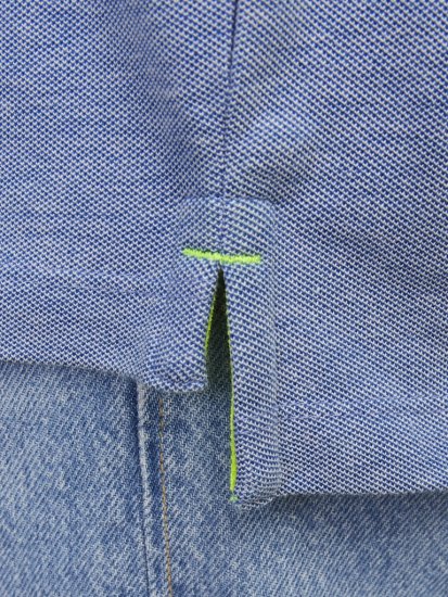 Jack & Jones PAULOS Short Sleeve Polo Light Blue/NEON - Поло тениски - мъжки тениски с яка големи размери