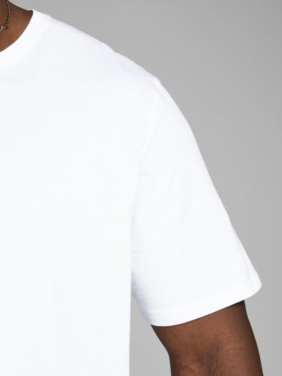 Jack & Jones Organic Basic T-shirt White - Тениски - мъжки тениски големи размери