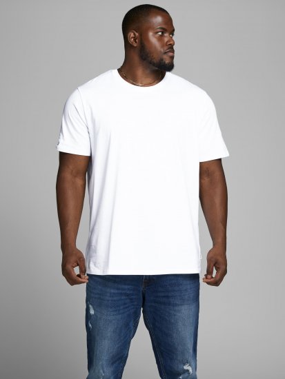 Jack & Jones Organic Basic T-shirt White - Тениски - мъжки тениски големи размери