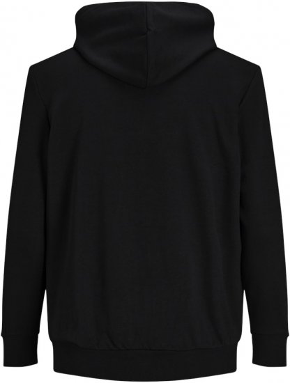 Jack & Jones Basic Sweat Zip Hood Black - Суичъри & cуичъри с качулка - мъжки суичъри големи размери