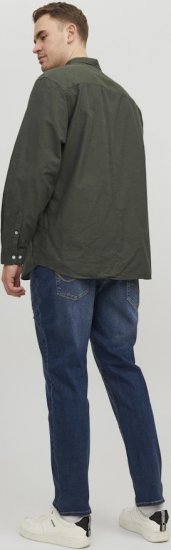 Jack & Jones OXFORD LS Shirt Green - Ризи - мъжки ризи големи размери