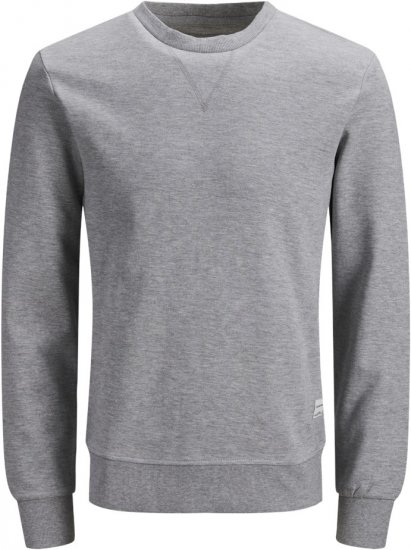 Jack & Jones Basic Sweatshirt Light Grey Melange - Суичъри & cуичъри с качулка - мъжки суичъри големи размери