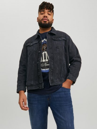 Jack & Jones JJIJEAN Denim Jacket Black Denim - Якета - мъжки якета големи размери