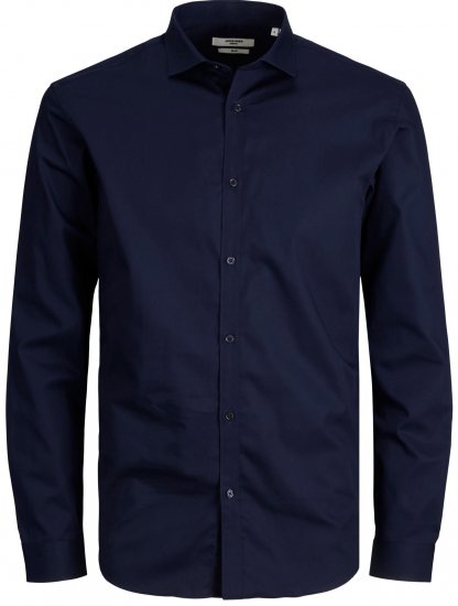 Jack & Jones CARDIFF Dress Shirt Navy - Ризи - мъжки ризи големи размери