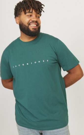 Jack & Jones STAR T-Shirt Deep Teal - Тениски - мъжки тениски големи размери